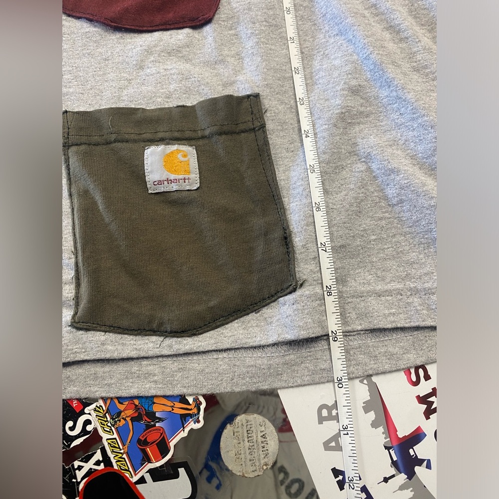 Reconstructed Patchwork Carhartt Long Sleeve Shir… - image 5